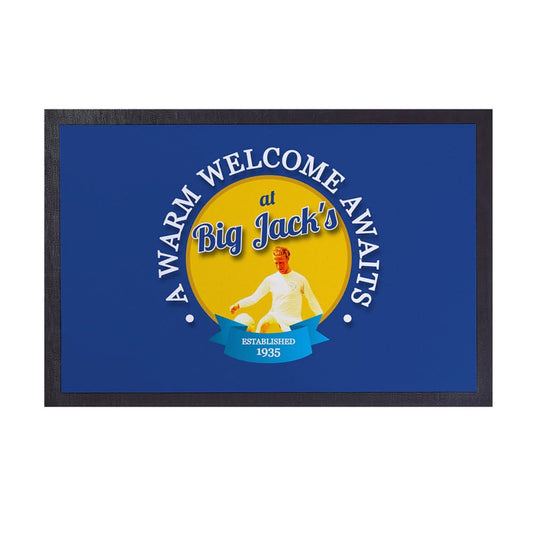 Leeds Big Jack - Football Legends - Door Mat -60cm X 40cm collectible from https://britishmade.gifts/