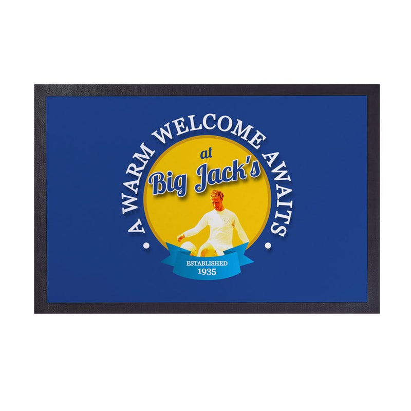 Leeds Big Jack - Football Legends - Door Mat -60cm X 40cm collectible from https://britishmade.gifts/
