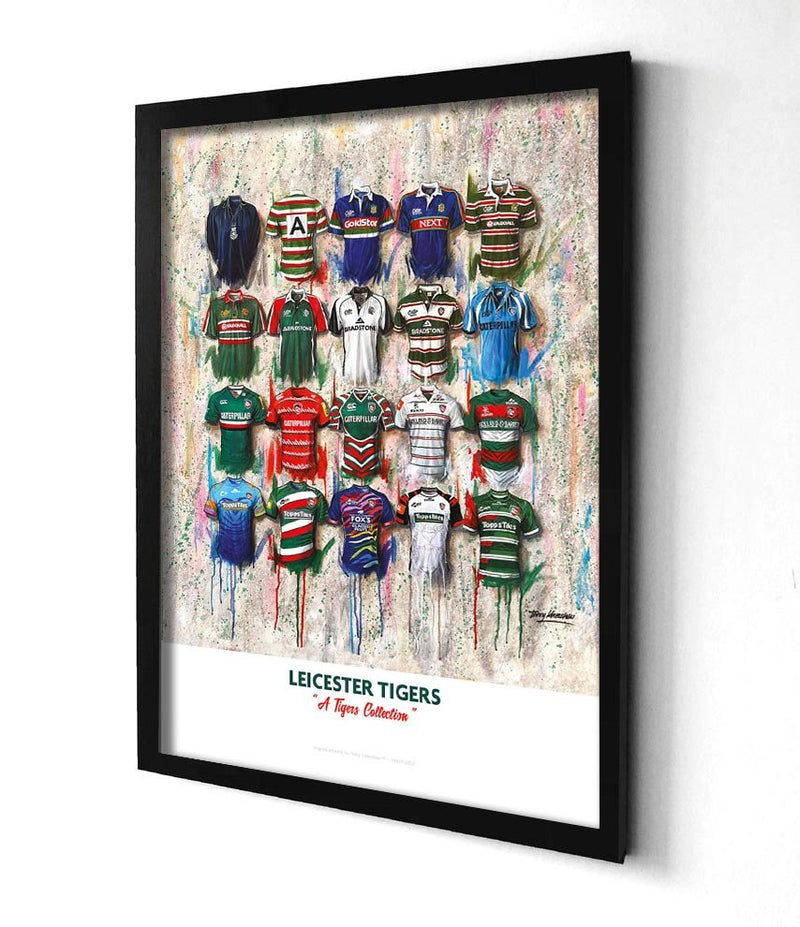 Leicester Tigers Shirts - A2 Signed Limited Edition Prints, alternate view
