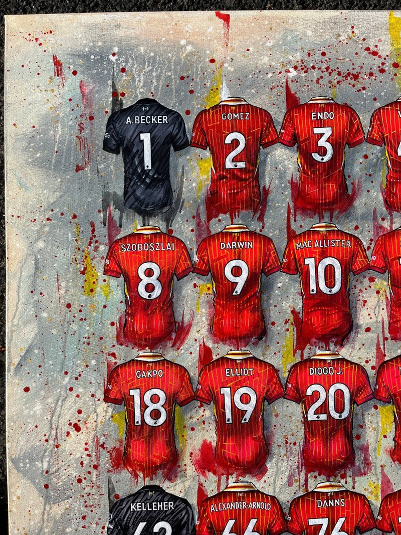 Liverpool 24/25 Champions - Framed A3 collectible from Liverpool FC Terry Kneeshaw Art
