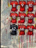 Liverpool 24/25 Champions - Framed A3, side angle