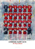 Liverpool 24/25 Champions - A2 Limited Edition Print collectible from Liverpool FC Terry Kneeshaw Art