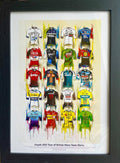 Lloyds Tour of Britain 2025 Cycling Shirts Framed A3 Print collectible from Terry Kneeshaw Art