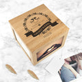 Personalised Love Birds' Oak Photo Keepsake Box