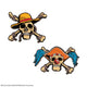 One Piece Luffy and Buggy Pin Set