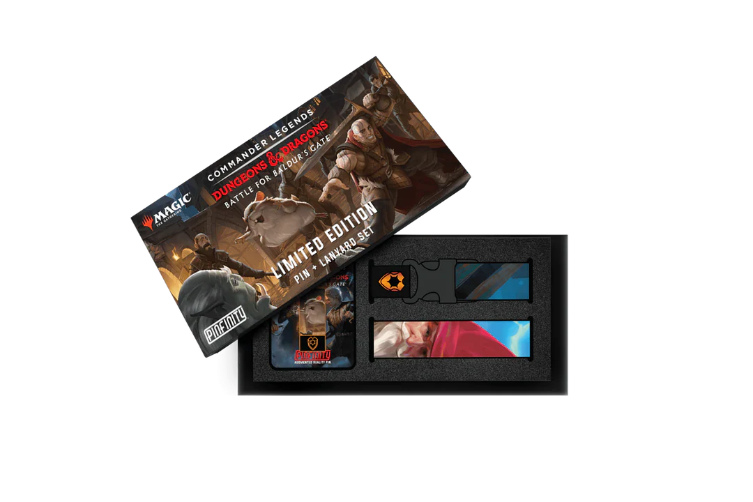 Magic: The Gathering Boo Commander Legends Battle for Baldur's Gate AR Pin and Lanyard Set