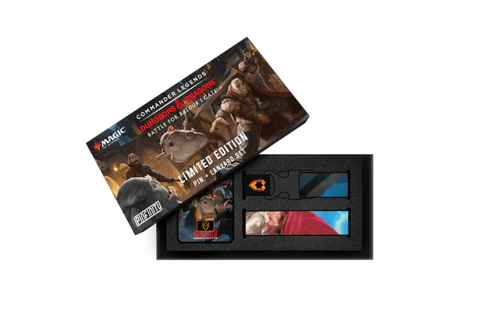 Magic: The Gathering Boo Commander Legends Battle for Baldur's Gate AR Pin and Lanyard Set
