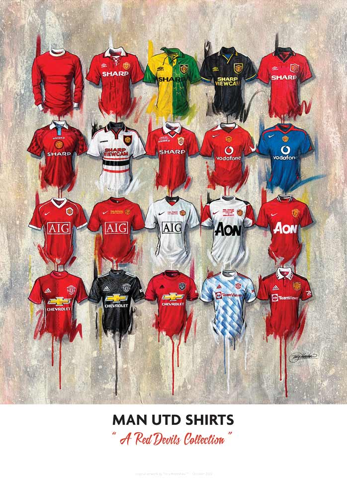Manchester United FC A2 Signed Limited Edition Prints collectible from Terry Kneeshaw Art