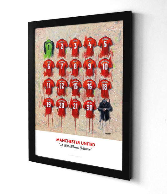 Manchester United FC Treble Winners - A2 Signed Limited Edition Prints