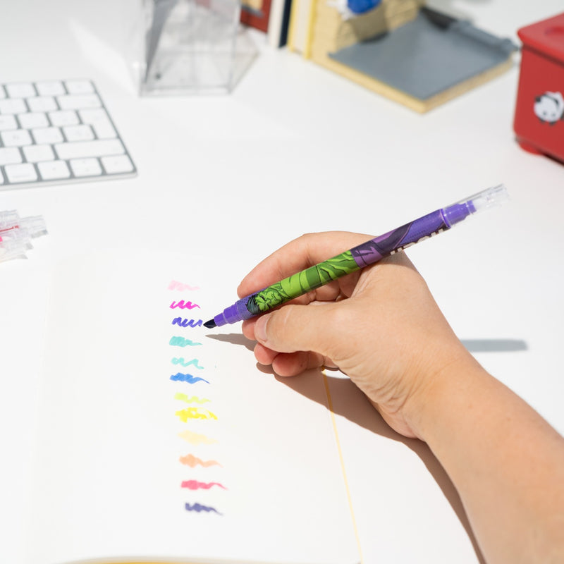 Marvel Avengers Erasable Markers Set of 12 close up detail