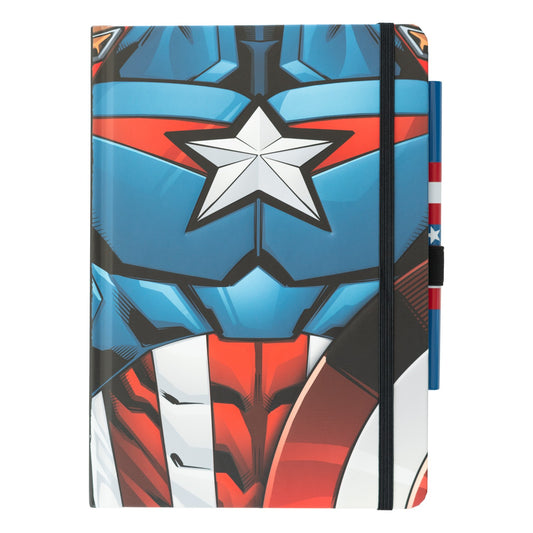 Marvel Captain America Uniform A5 Premium Notebook With Pen