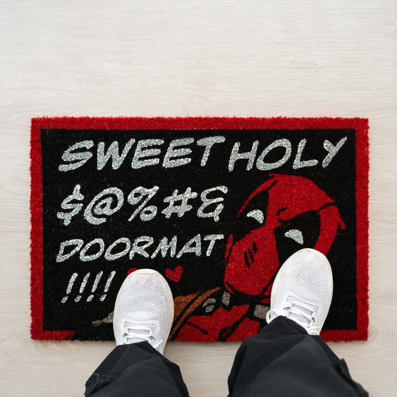 Marvel Deadpool Coir Door Mat 60 x 40cm packaging view