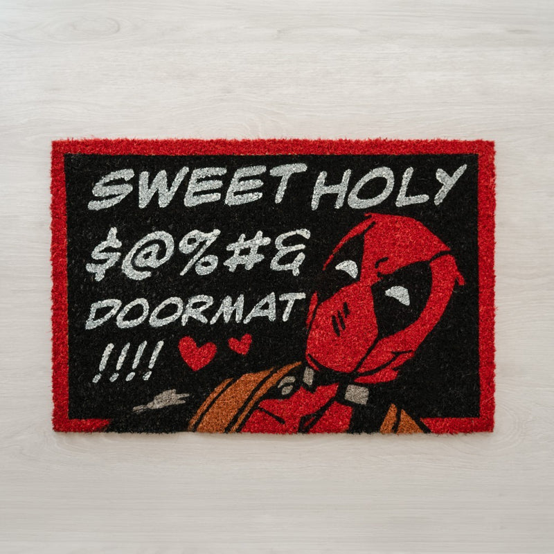Marvel Deadpool Coir Door Mat 60 x 40cm close up detail