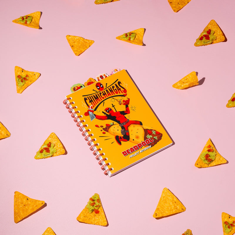 Marvel Deadpool Project Notebook close up detail
