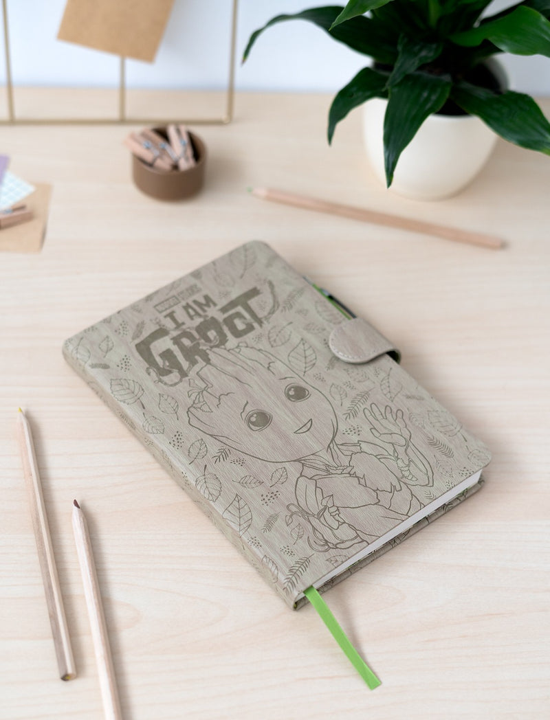 Marvel Groot A5 Premium Notebook with Projector Pen packaging view