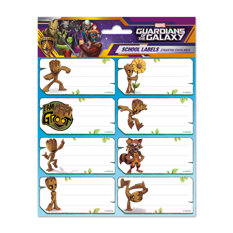 Marvel Groot Self-Adhesive Gloss Labels Set of 16