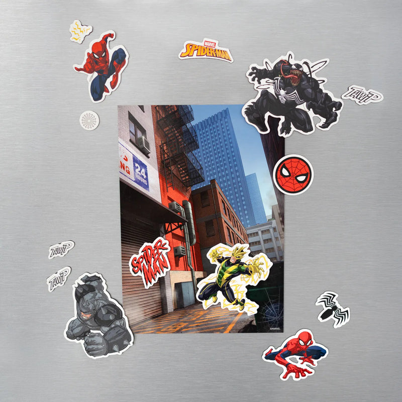 Marvel Spider-Man Die-Cut Magnet Set close up detail