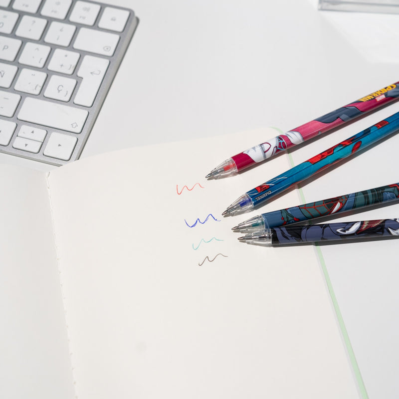 Marvel Spider-Man Erasable Pen Set of 4 side angle