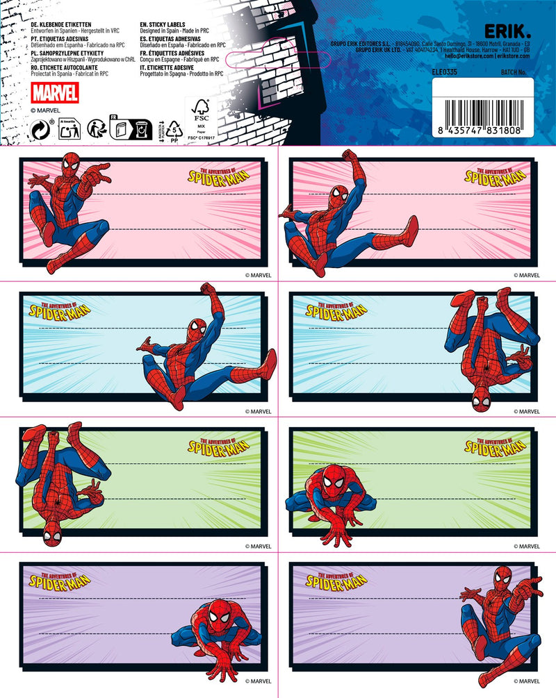 Marvel Spider-Man Self-Adhesive Labels Set of 16 alternate view