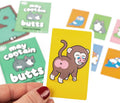 May Contain Butts | Hilarious Animal Matching Card Game for Kids & Families, close-up detail