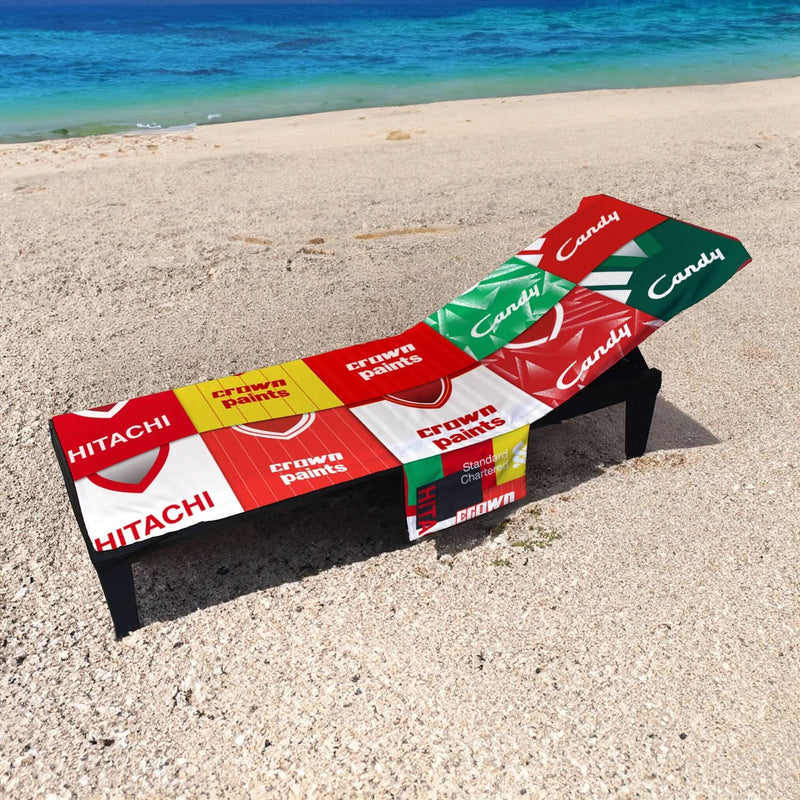 Liverpool - Kit Montage - Sunbed Towel collectible from Liverpool FC https://britishmade.gifts/