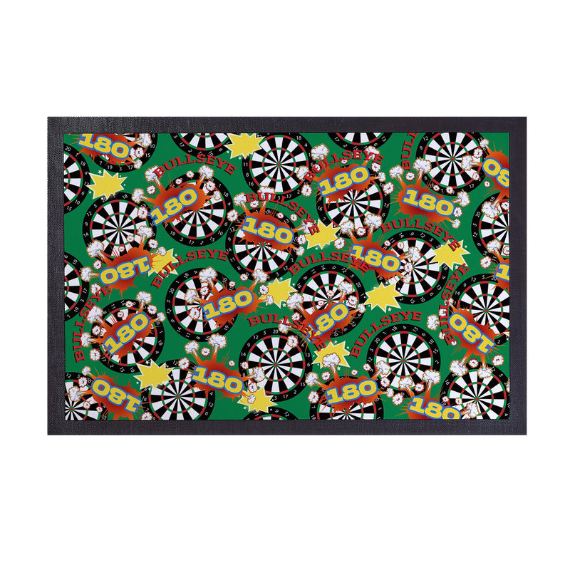 Bullseye Pattern - Darts Door Mat - 60cm x 40cm collectible from https://britishmade.gifts/