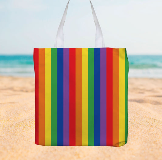 Rainbow - Canvas Tote bag collectible from https://britishmade.gifts/