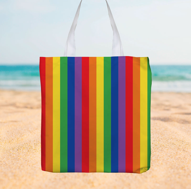 Rainbow - Canvas Tote bag collectible from https://britishmade.gifts/