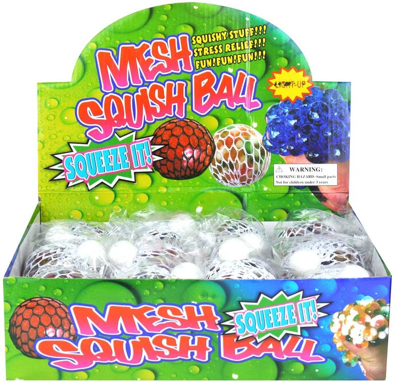 Mesh Ball With Beads, side angle