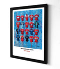 Middlesbrough FC Shirts - A2 Signed Limited Edition Prints, close-up detail