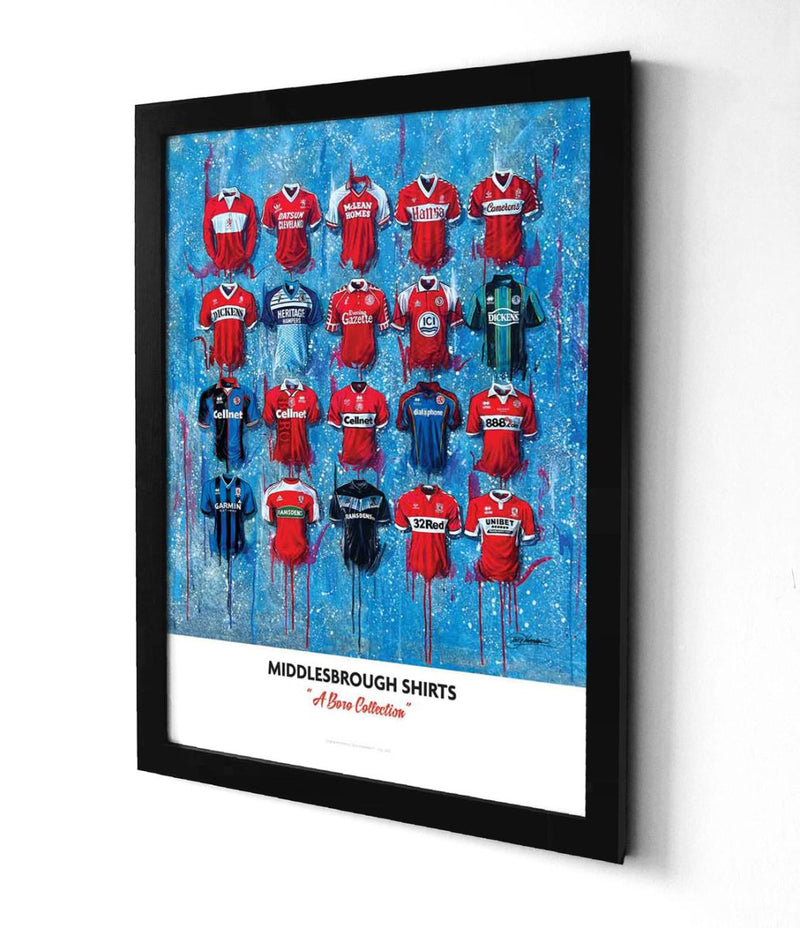 Middlesbrough FC Shirts - A2 Signed Limited Edition Prints, alternate view