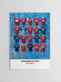 Middlesbrough FC Shirts - A2 Signed Limited Edition Prints collectible from Terry Kneeshaw Art