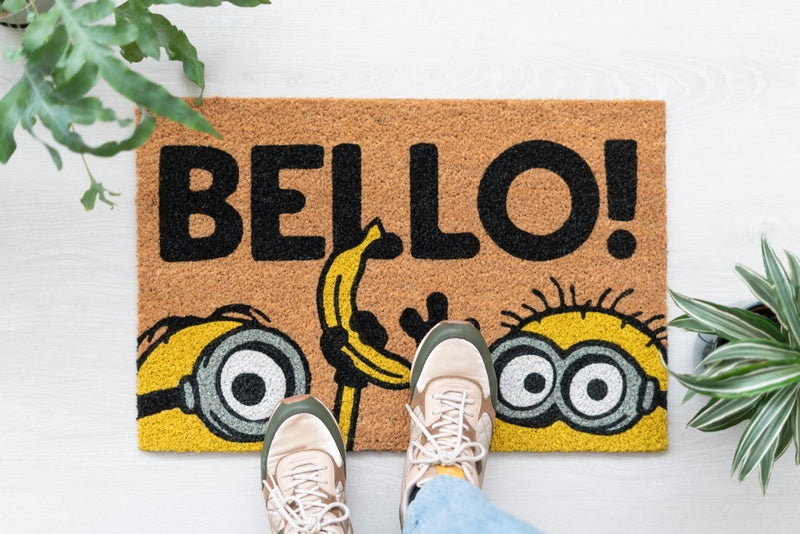 Minions Non-Slip Coconut Fibre Doormat 60 x 40 cm packaging view