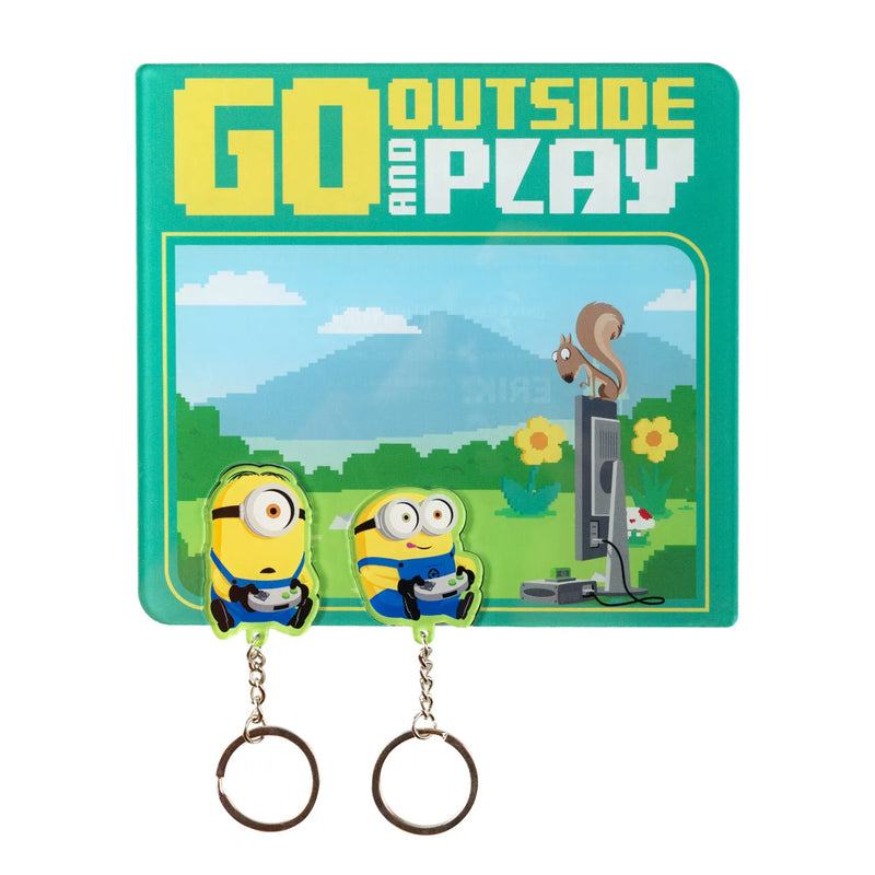Minions Magnetic Wall Key Holder with 2 Keyrings
