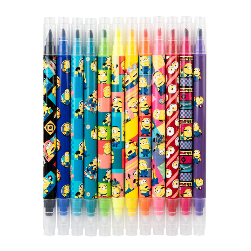 Minions Set of 12 Dual Tip Erasable Markers