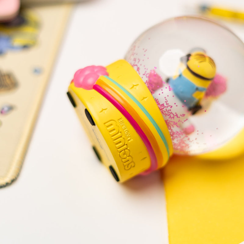Minions Snow Globe in Hand-Painted Resin and Glass packaging view