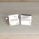 Personalised Modern Style Wedding Cufflinks
