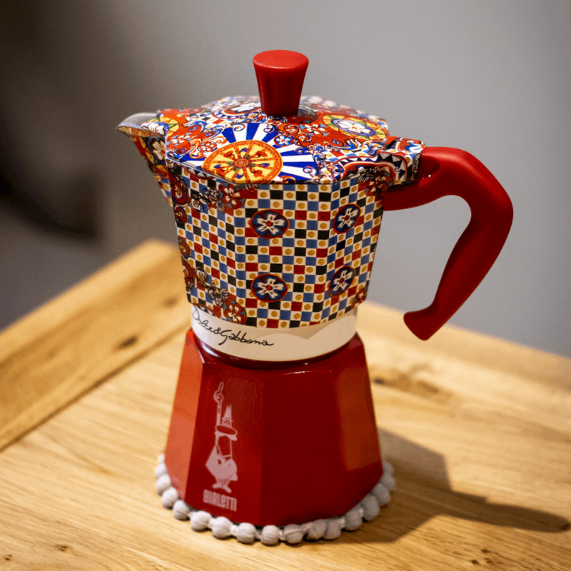 Bialetti X Dolce&Gabbana Sicilian Cart Moka Express, in display