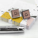Personalised Monogram Engraved Square Walnut Cufflinks