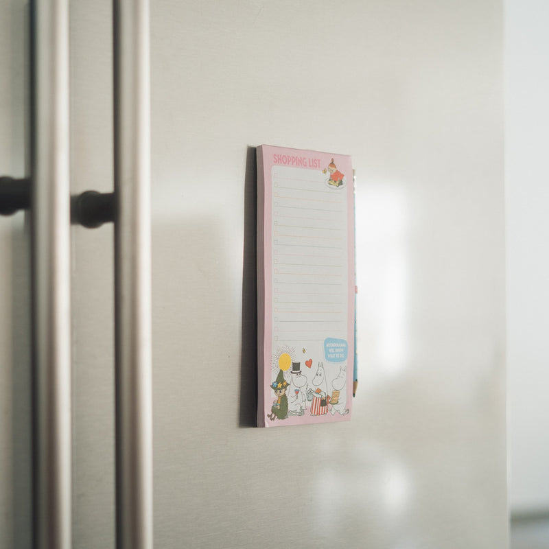 Moomin Magnetic Notes with Pencil close up detail