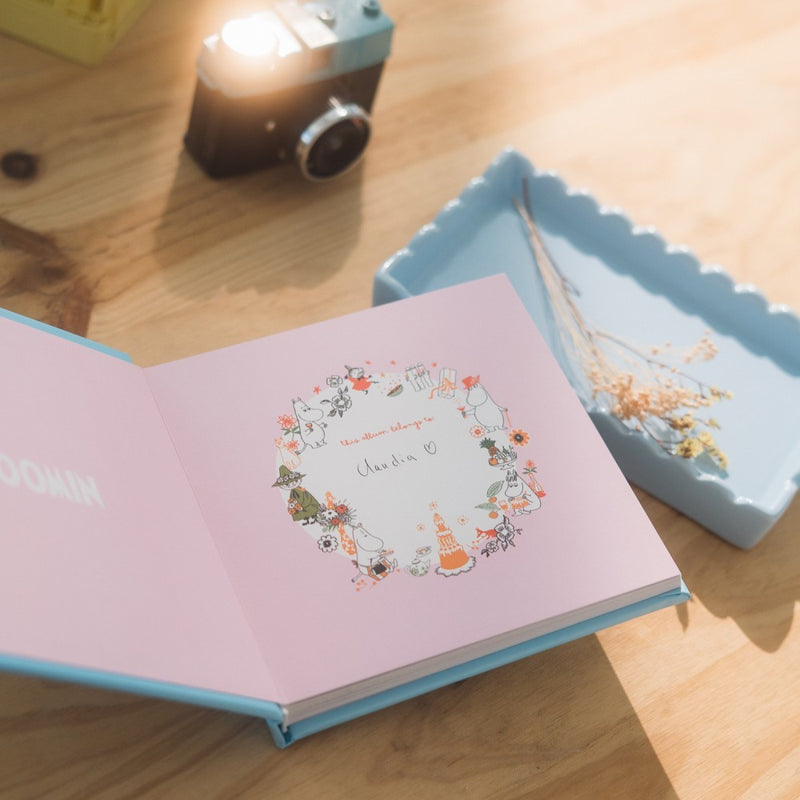 Moomin Photo Album 16x16cm 24 Self-Adhesive Pages close up detail