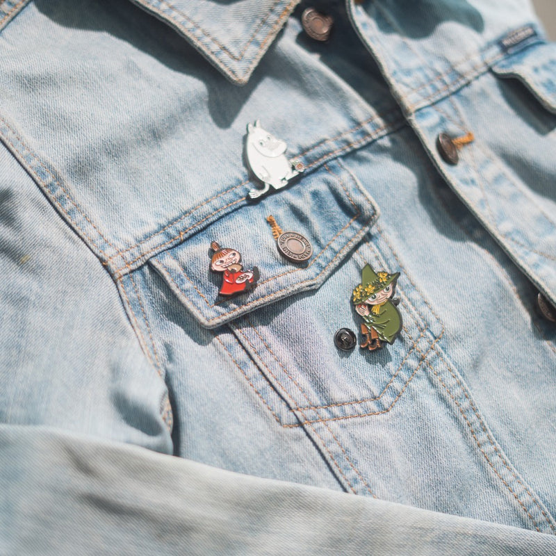 Moomin Set of 4 Pins close up detail