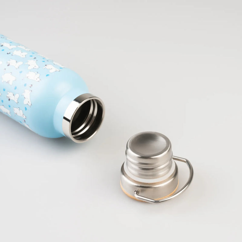 Moomin Stainless Steel Bottle with Handle 500ml side angle