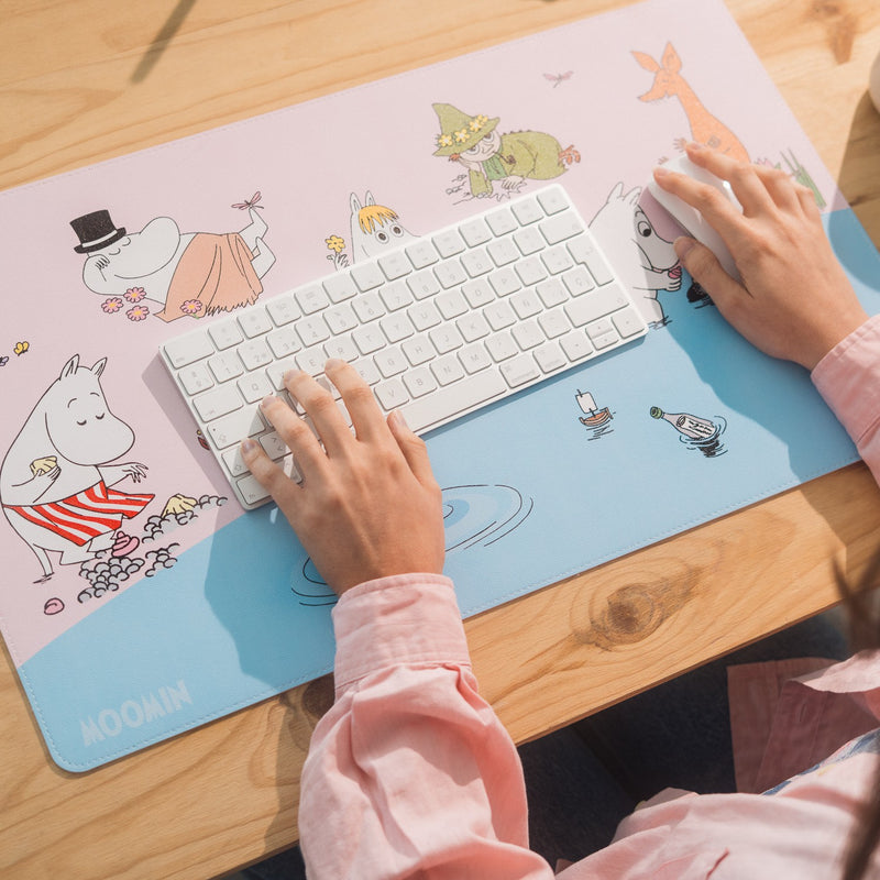 Moomin Vegan Leather Mouse Pad design detail