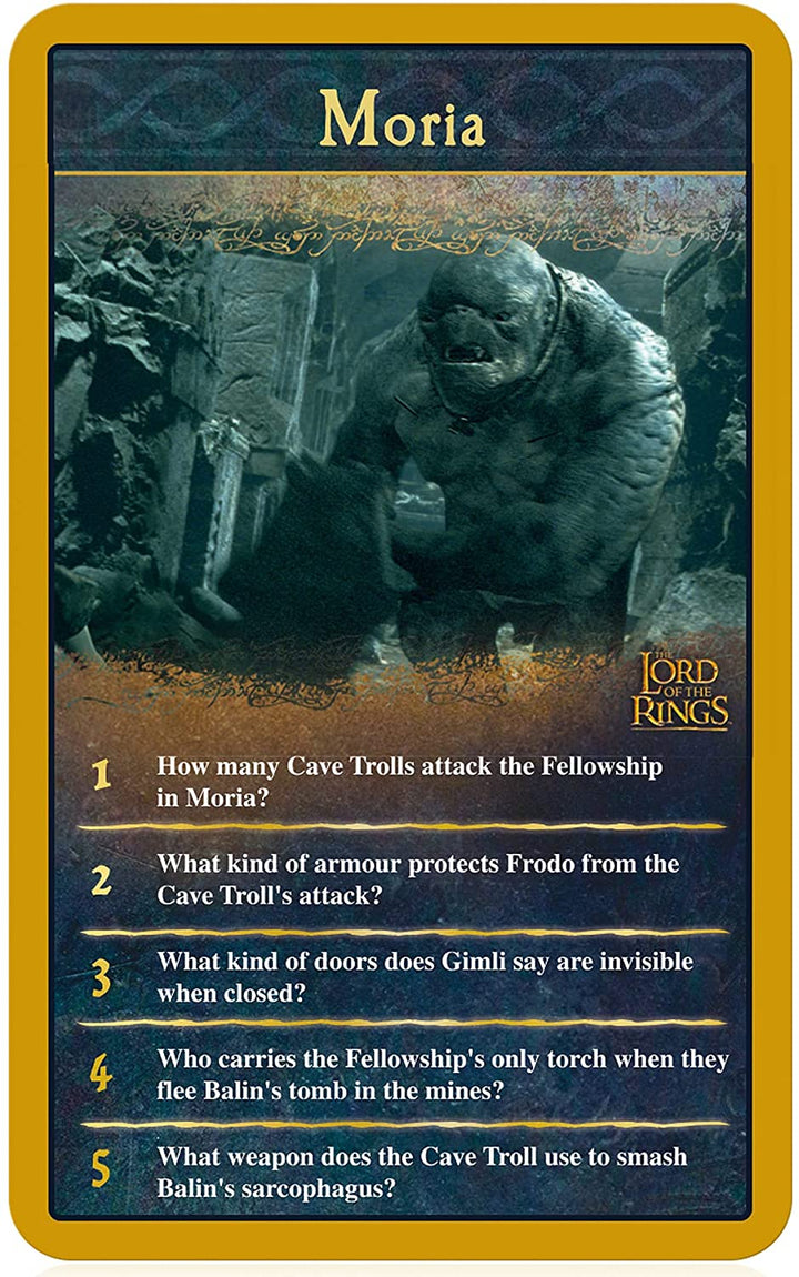 Top Trumps Quiz Lord of the Rings Card Game