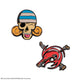 One Piece Nami and Arlong Pin Set