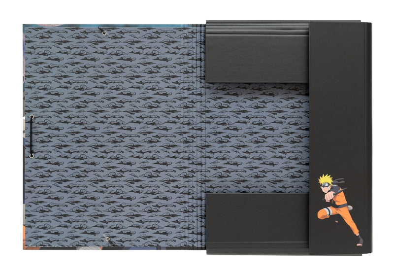 Naruto Shippuden File Folder With Elastic Closure 34 x 25.5 cm side angle