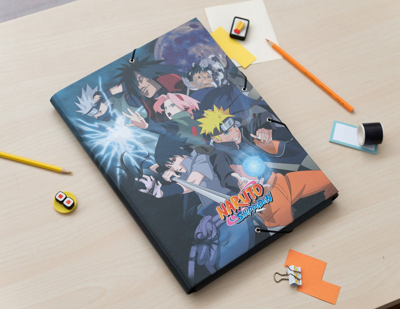 Naruto Shippuden File Folder With Elastic Closure 34 x 25.5 cm close up detail