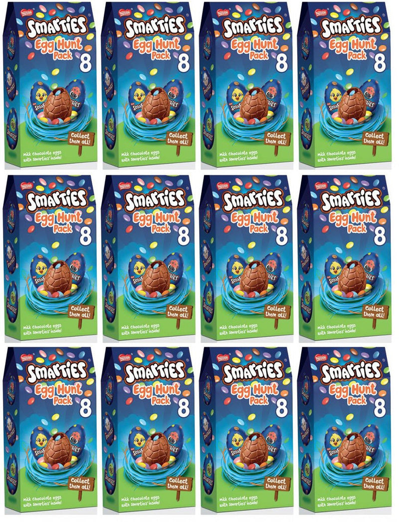 12 x Smarties Easter Egg Hunt Pack (8X17.5G Eggs) - 140GM