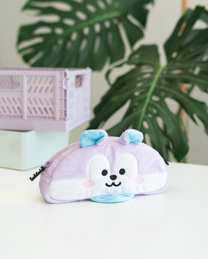 BT21 Mang Plush Case with Embroidered Graphics close up detail